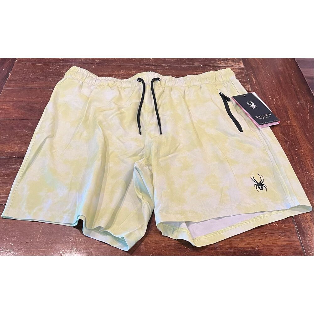 Spyder Men's Swim Trunks, Stretch, Quick-Dry, 9” Inseam Board Shorts Size L